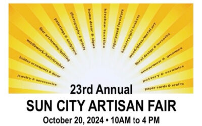 23rd Annual Sun City Artisan Fair Oct. 20, 2024